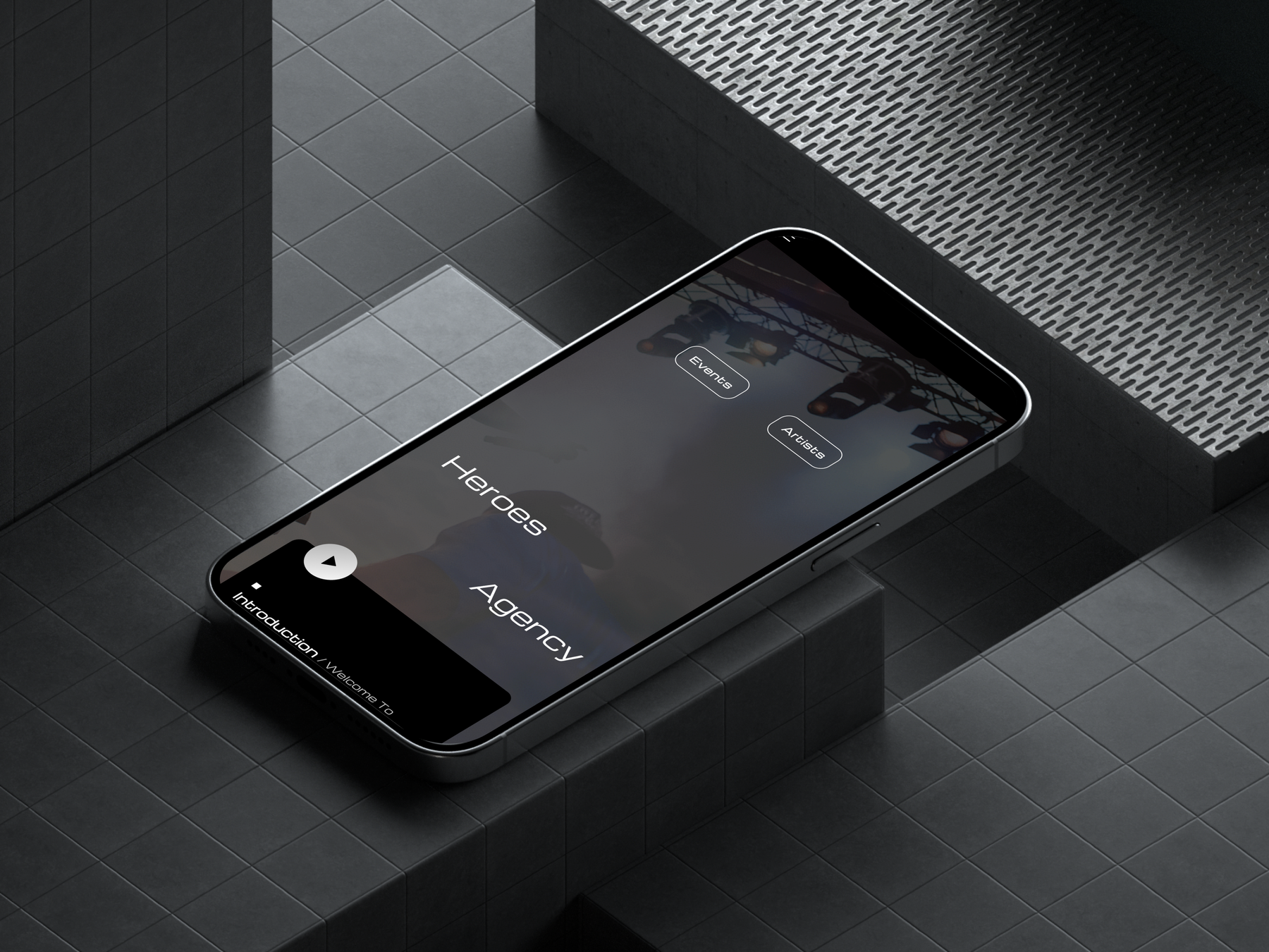 Heroes Agency Website im iPhone-Mockup